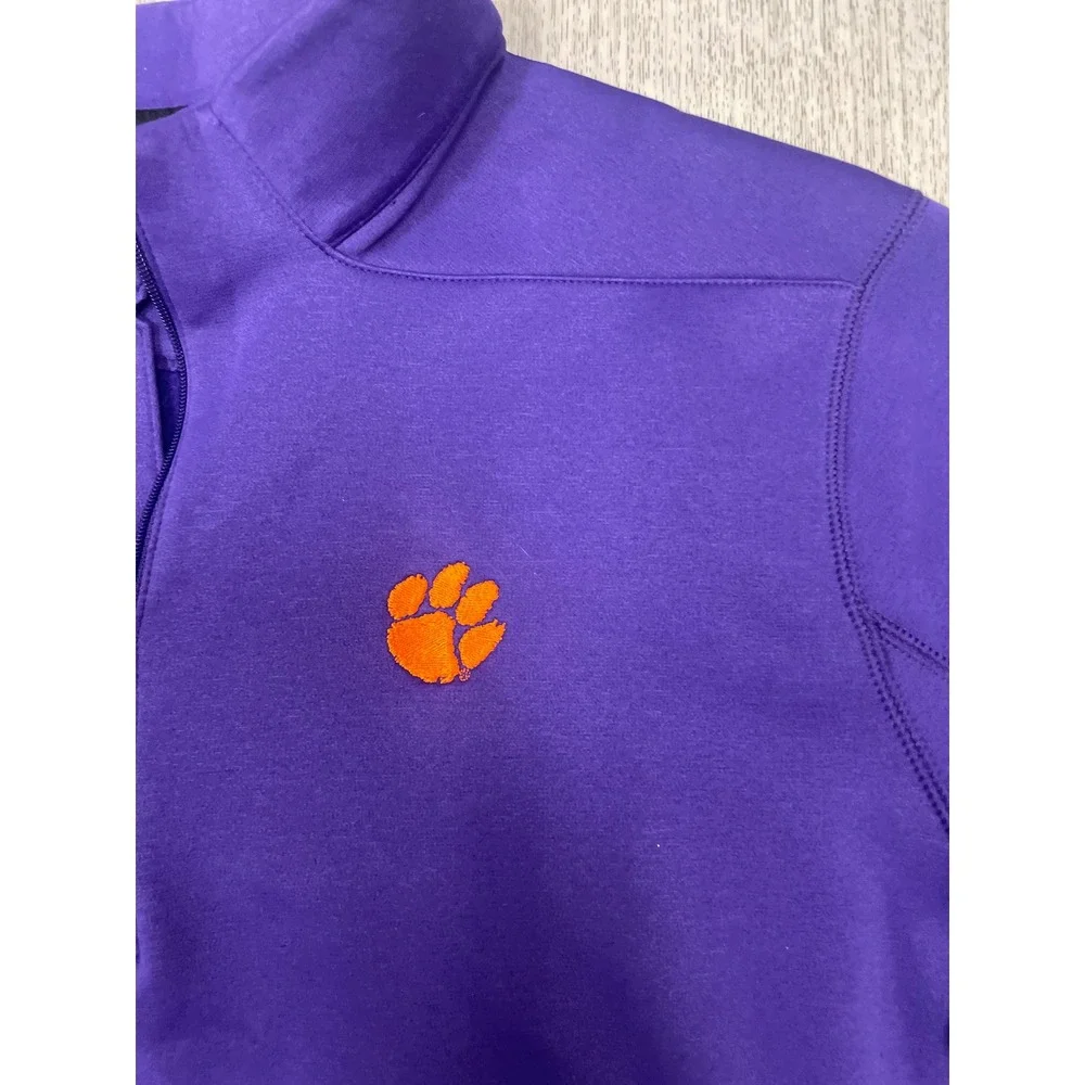 Nike Golf Clemson‎ Tigers Women Purple Quarter Zip Pullover AR2600-547 XL sporty